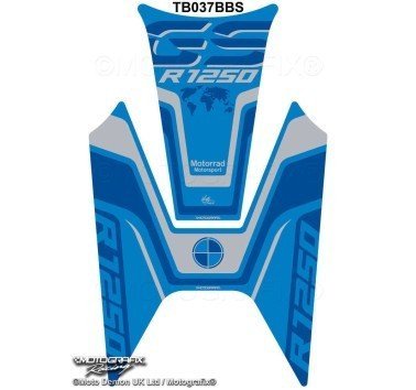 Protector de depósito azul para BMW R1250GS