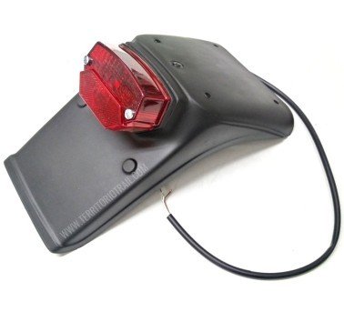 Portamatricula universal con piloto rojo trail y enduro clásicas (matricula grande)