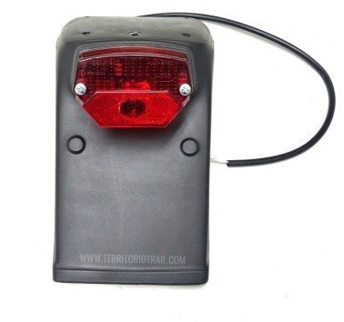 Portamatricula universal con piloto rojo trail y enduro clásicas (matricula grande)