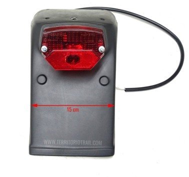 Portamatricula universal con piloto rojo trail y enduro clásicas (matricula grande)