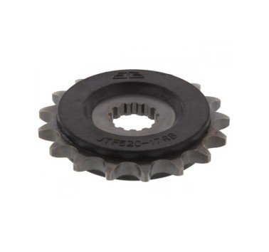 Piñón JT acero de 17 dientes versión engomado JTF520.17RB