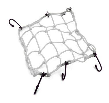 Malla elástica de red portaequipajes grisblanco 40x40cm
