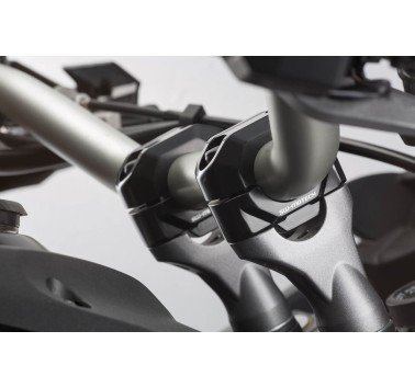 SW-Motech alzas de elevación negras + 2,5cm para manillar de 22mm