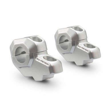 SW-Motech acercador de manillar gris + 3cm para manillar de 22mm