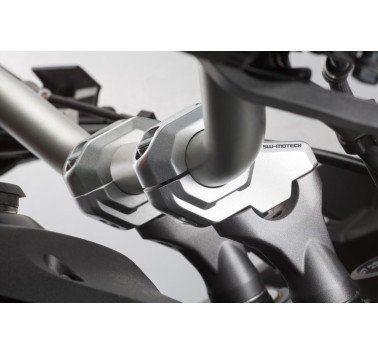 SW-Motech acercador de manillar gris + 3cm para manillar de 22mm