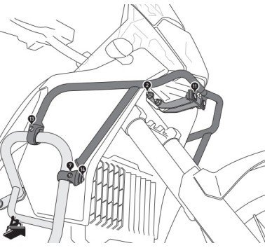 SW-Motech protecciones de motor superiores para Yamaha Tenere 700