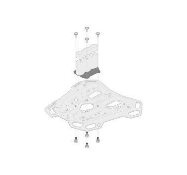 SW-Motech adaptador para bidones GKA / Rotopax / Overlander en portaequipaje adventure-rack