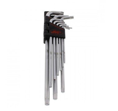 Juego de llaves acodadas torx 9 piezas