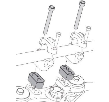 SW-Motech alzas de elevación +2cm Triumph Tiger 800 / 900 / 1200