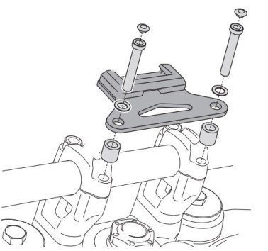 SW-Motech soporte quick-lock de GPS / movil para Triumph / Suzuki