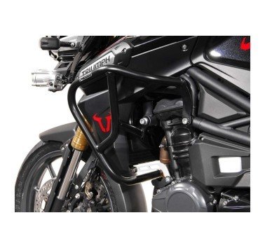 SW-Motech protecciones laterales acero negro Triumph Tiger 1200