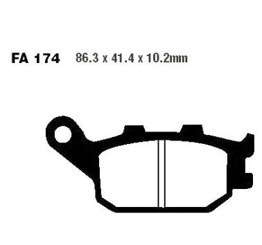 Pastillas de freno trasero sinterizadas EBC FA174HH