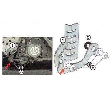 Protector para sensor de ABS trasero Yamaha Tenere 700