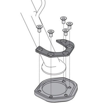 SW-Motech ampliación de pata lateral para KTM 990 Adventure