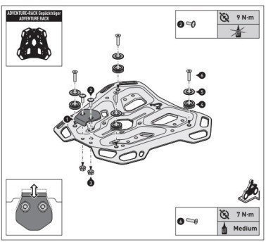 SW-Motech baul trax adv gris con soporte Yamaha XT1200 Super Tenere