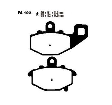 Pastillas de freno trasero sinterizadas EBC FA192HH