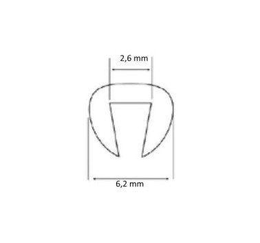Protección de bordes transparente 2,6mm