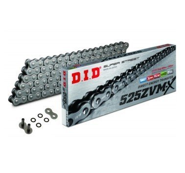 Cadena abierta gris DID X-ring 525 ZVMX2 de 114 eslabones