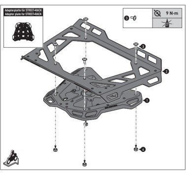 SW-Motech extensión para portaequipajes street-rack