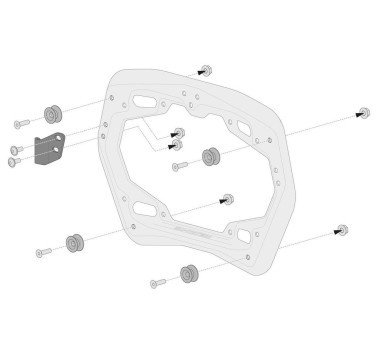 SW-Motech kit de maletas trax adv 37l negras con soportes Ducati Multistrada 950 / 1200/ 1260