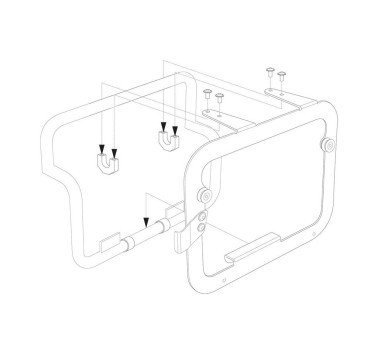 SW-Motech kit adaptador para colocar maletas SW-Motech en soporte original BMW