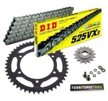 Kit de transmisión DID X-ring 525VX3 (15/47/118) | relación original Transalp 600 1987-88