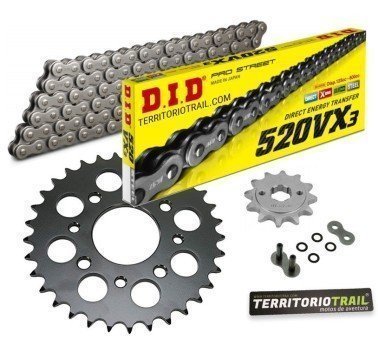 Kit de transmisión DID VX3 520 (14/44/110) | relación original Honda Varadero 125