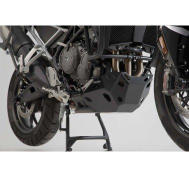 SW-Motech cubrecarter aluminio negro Triumph Tiger 900 (compatible con defensas SW-Motech)