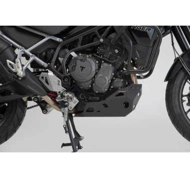 SW-Motech cubrecarter aluminio negro Triumph Tiger 900 (compatible con defensas SW-Motech)