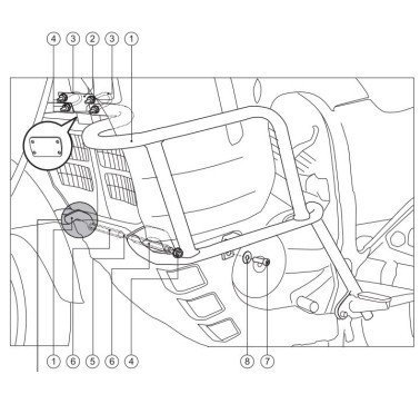 SW-Motech protecciones laterales Honda Transalp 600 (87-99)