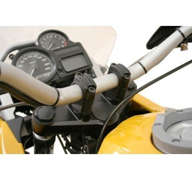 SW-Motech alzas de manillar +3cm negras para BMW R 1200 GS (04-07) / AVD (05-13)