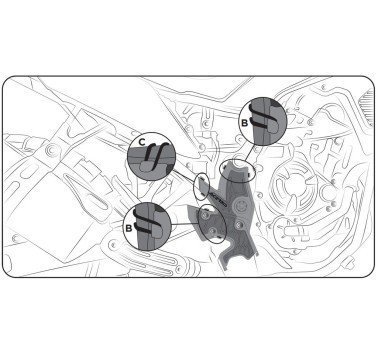 Acerbis 0024666316 juego protectores de chasis negro / azul