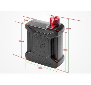 Bidón de gasolina Givi 2.5L + embocadura. Homologado