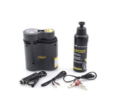 Inflador portatil de neumaticos Air Man Tour + sellador + pinzas