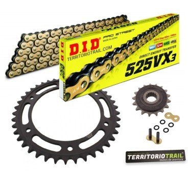 Kit de transmisión DID 525 VX dorado (16/42/116) | relación original F800GS 2008