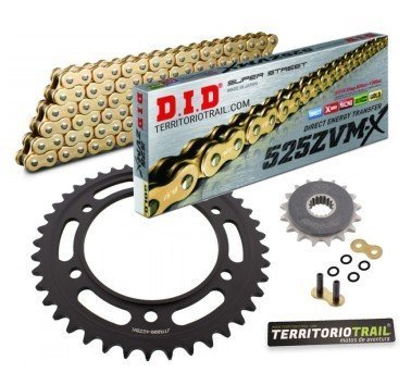 Kit de transmisión DID 525 ZVM-X2 super ref (17/45/118) | relación original KTM 950 super enduro