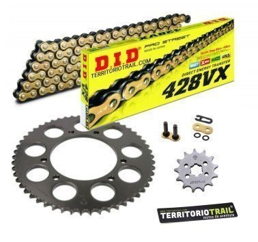Kit de arrastre did 428 VX dorado (14/51/130) Derbi Terra 125