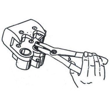 Alicate para desmontar pistones de pinza de freno