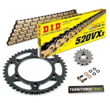 Kit de transmisión DID 520 VX3 dorado (15/48/116) | relación original Suzuki DR 800 BIG 1990