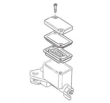 Kit tapa y juntas para bomba de freno delantero Yamaha TT 600 R / RE