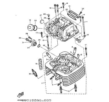 Tapón de culata (válvulas) Yamaha TT / XT