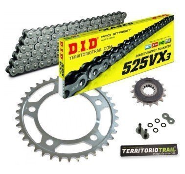 Kit de transmisión DID 525 VX3 (16/47/112) | relación original Honda Varadero 1000