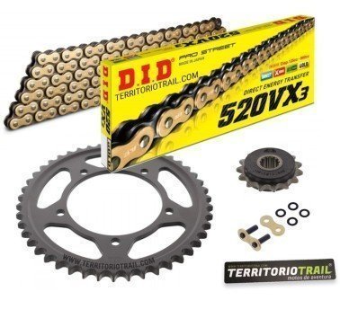 Kit de transmisión DID 520 VX3 dorada (15/41/112) | Honda CB 500 X 2013-18