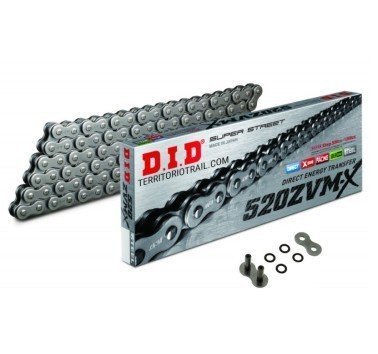 Cadena DID X-ring 520 ZVMX gris de 118 eslabones
