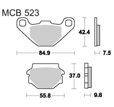 Pastillas freno delantero estándar TRW MCB523