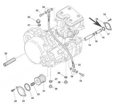 O-ring tapa de filtro tamiz AJP PR7 650 Adventure