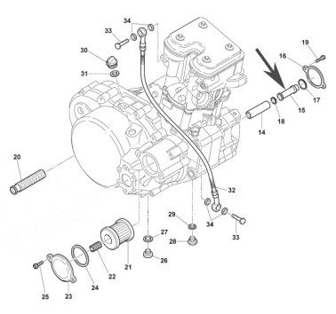 Filtro tamiz de aceite (cartucho) AJP PR7 650 Adventure