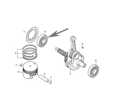 Rodamiento de cigüeñal 6307 Honda XR 600