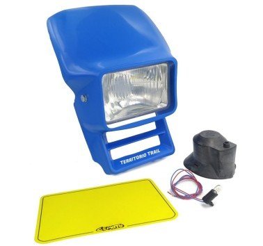 Faro con frontal azul tipo Honda XL 600