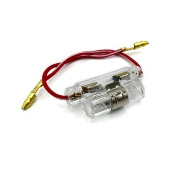 Portafusible en linea para fusible de vidrio